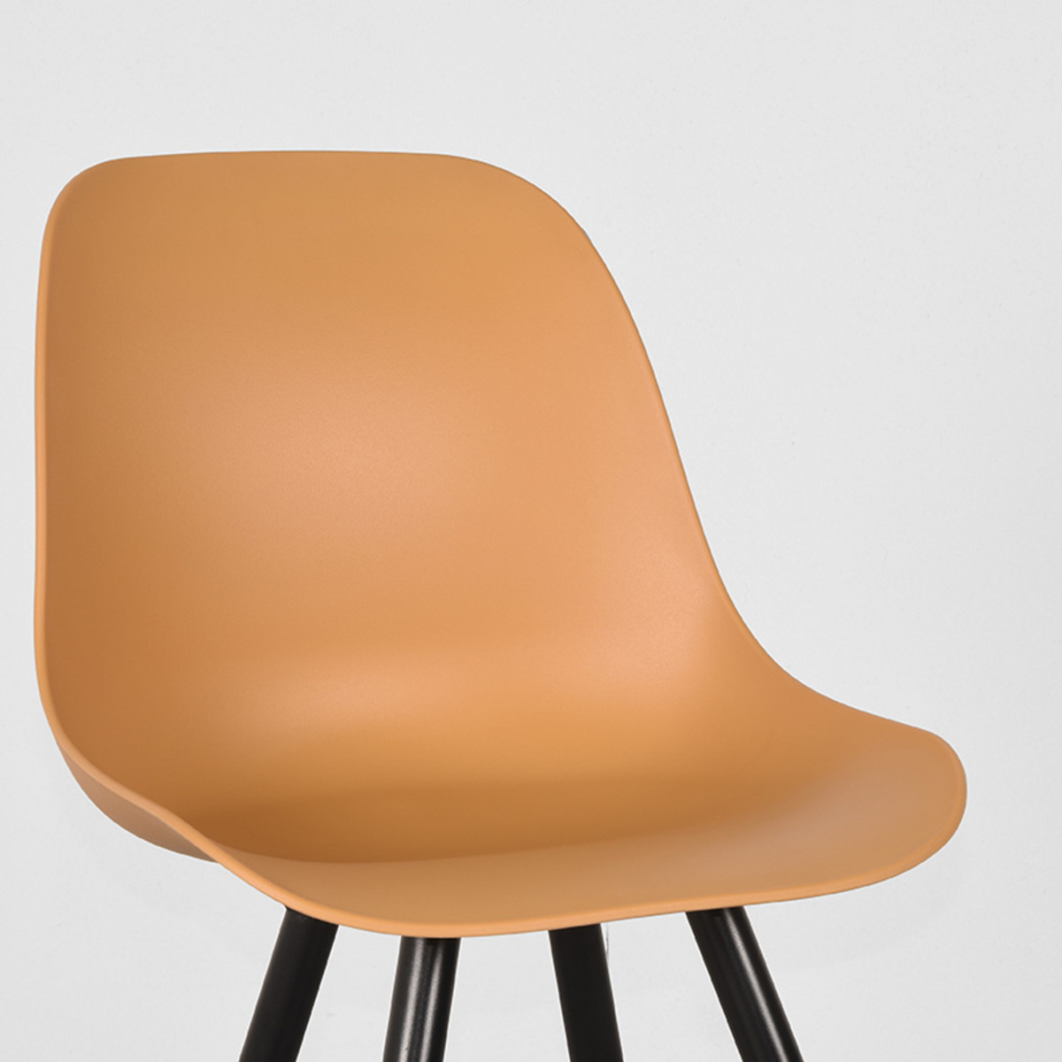 LABEL51 Eetkamerstoel Monza - Oker - Kunststof - Black Frame
