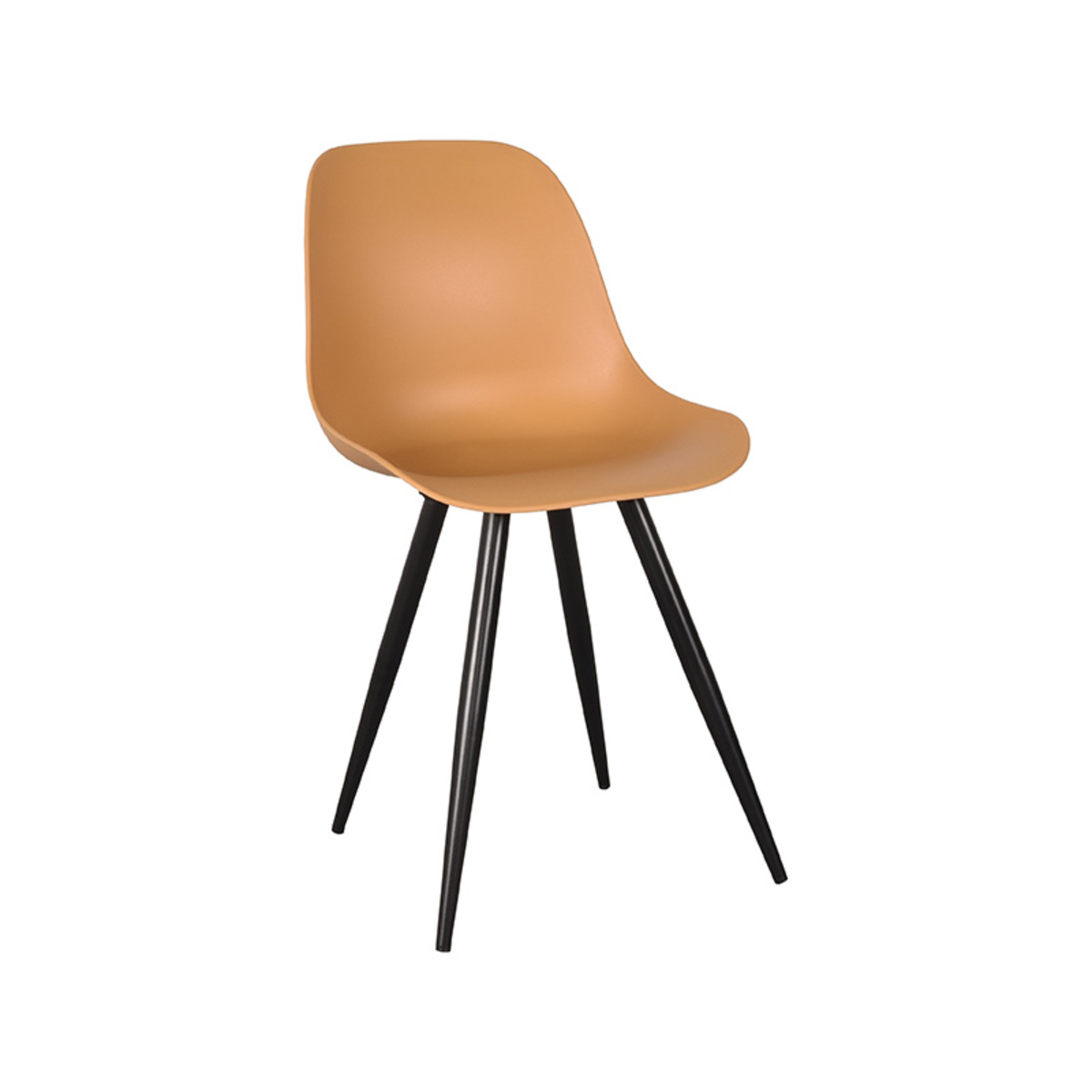 LABEL51 Eetkamerstoel Monza - Oker - Kunststof - Black Frame