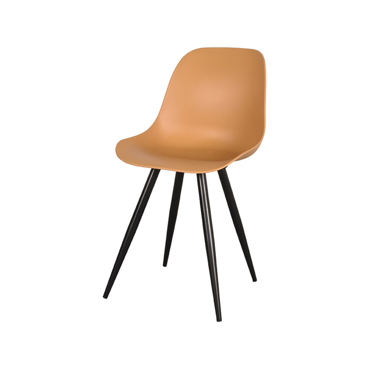 LABEL51 Eetkamerstoel Monza - Oker - Kunststof - Black Frame
