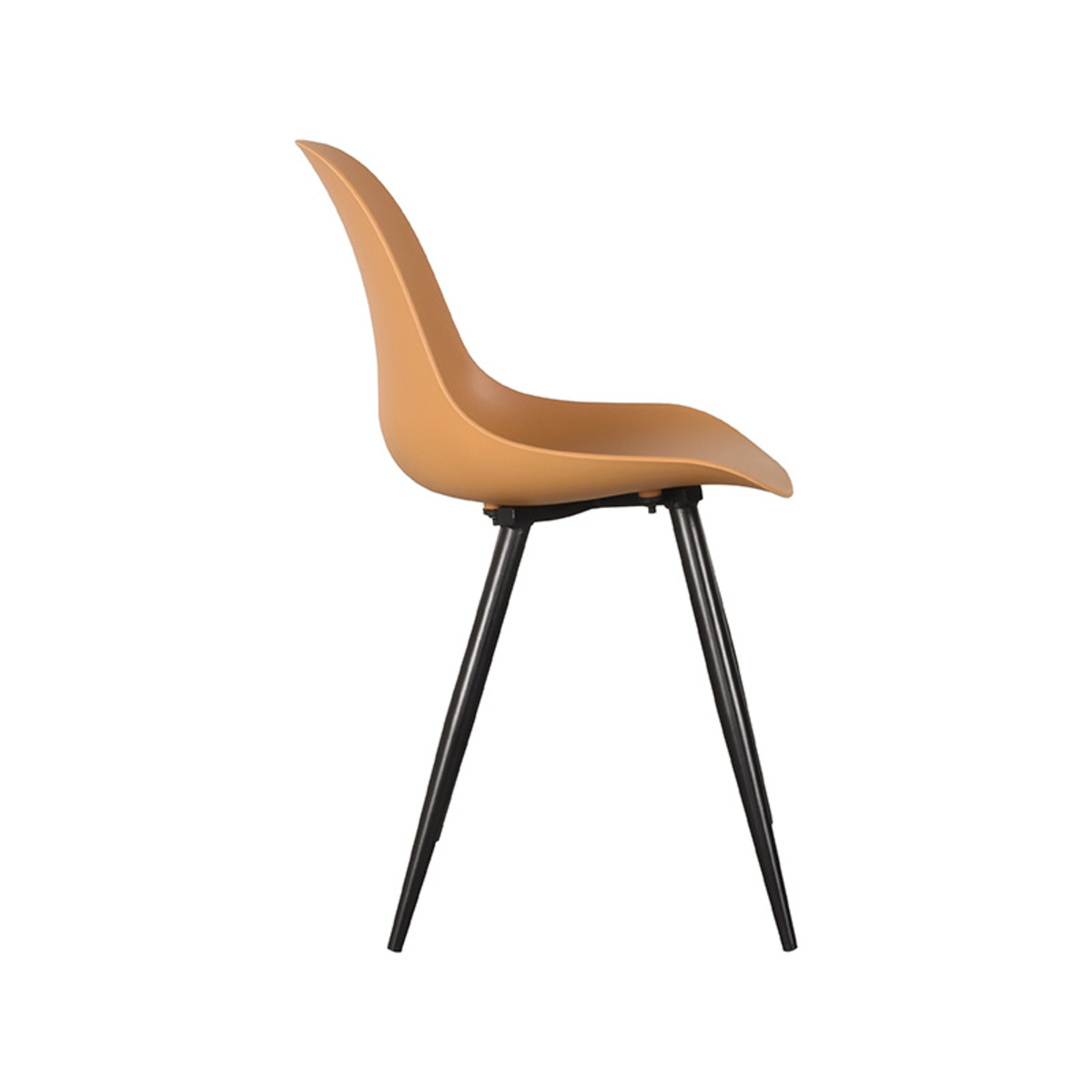 LABEL51 Eetkamerstoel Monza - Oker - Kunststof - Black Frame