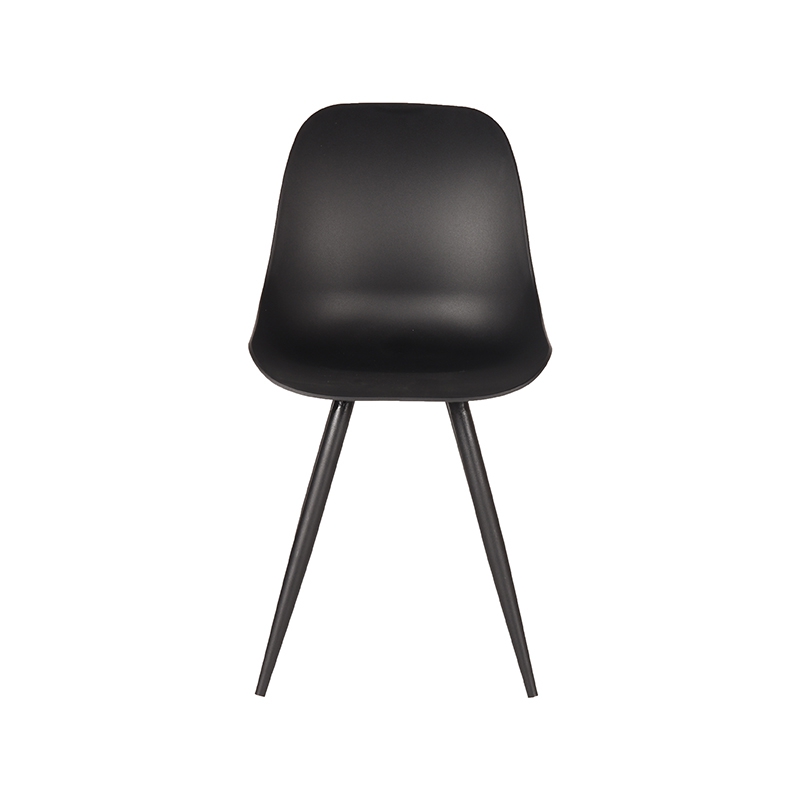 LABEL51 Eetkamerstoel Monza - Zwart - Kunststof - Black Frame