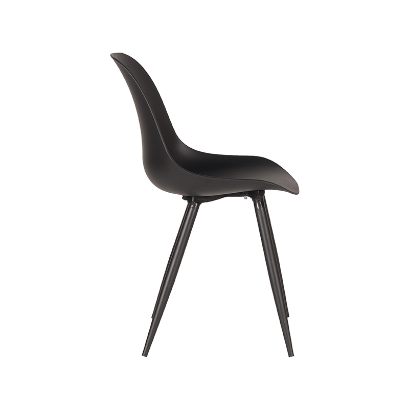 LABEL51 Eetkamerstoel Monza - Zwart - Kunststof - Black Frame