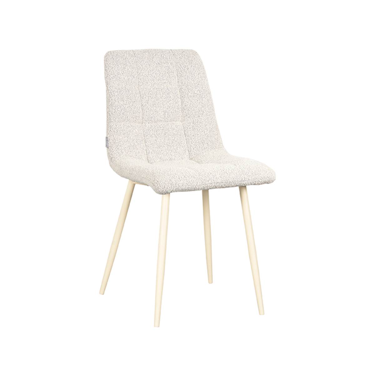 LABEL51 Eetkamerstoel Nino - Wit - Boucle - Shaded White Frame