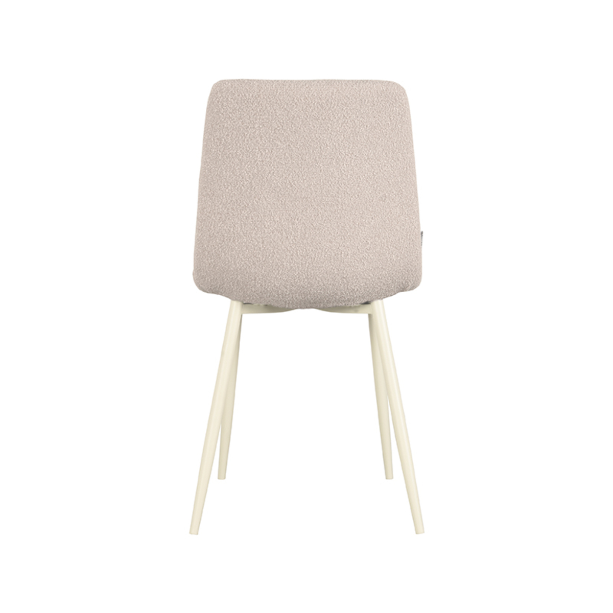 LABEL51 Eetkamerstoel Nino - Naturel - Boucle - Shaded White Frame