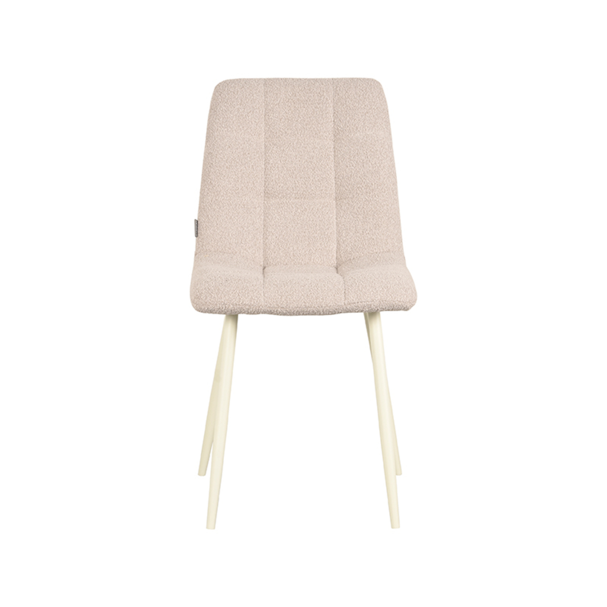 LABEL51 Eetkamerstoel Nino - Naturel - Boucle - Shaded White Frame