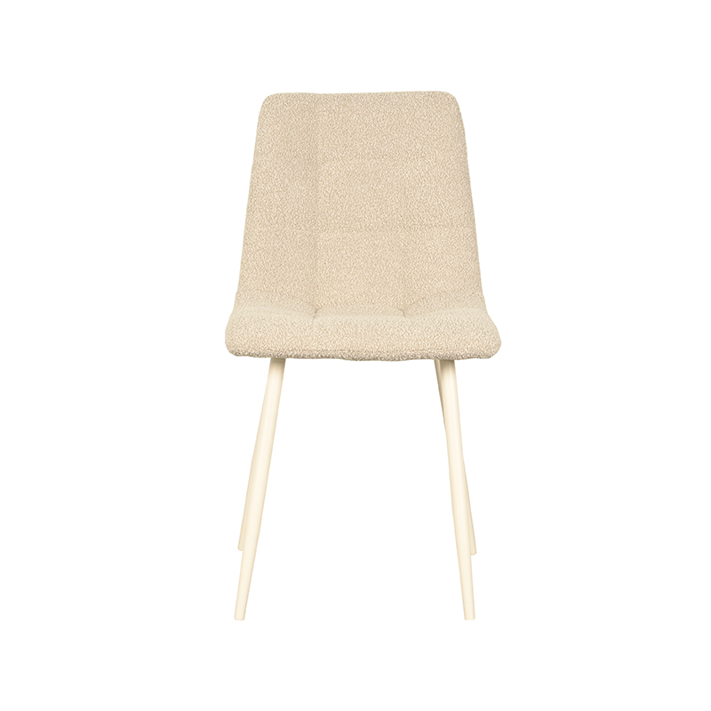 LABEL51 Eetkamerstoel Nino - Zand - Boucle - Shaded White Frame