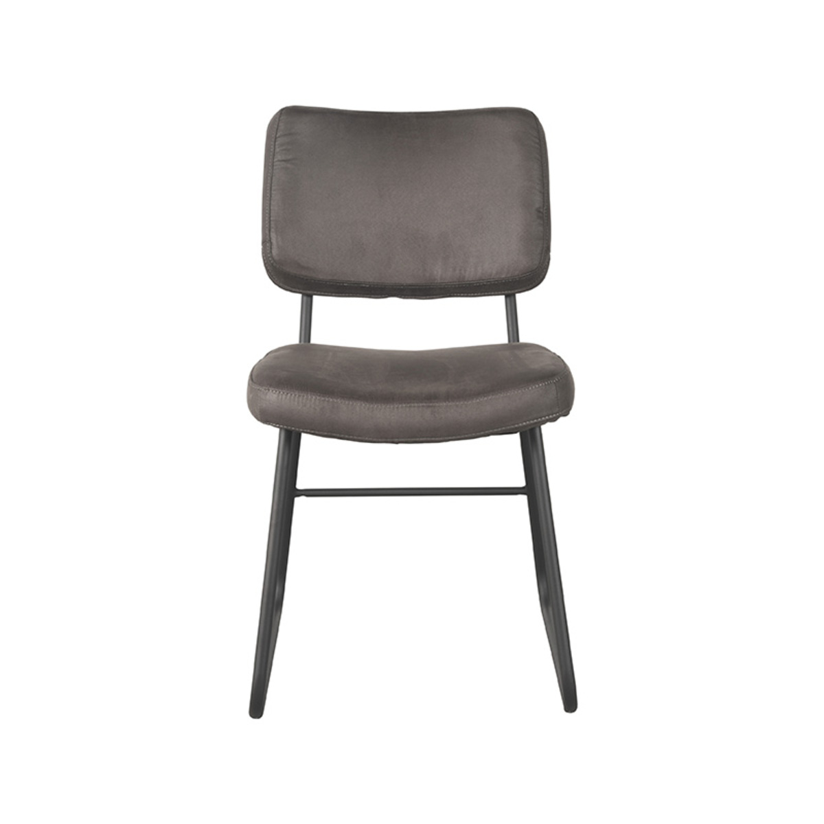 LABEL51 Eetkamerstoel Noah - Antraciet - Micro Suede - Black Frame