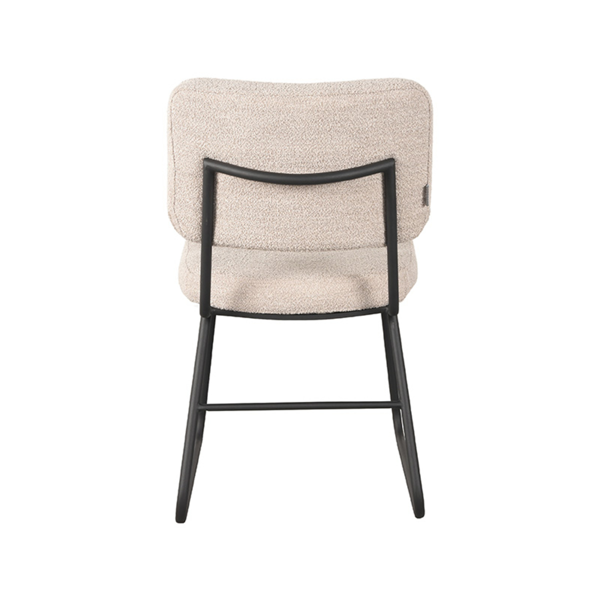 LABEL51 Eetkamerstoel Noah - Naturel - Boucle - Black Frame