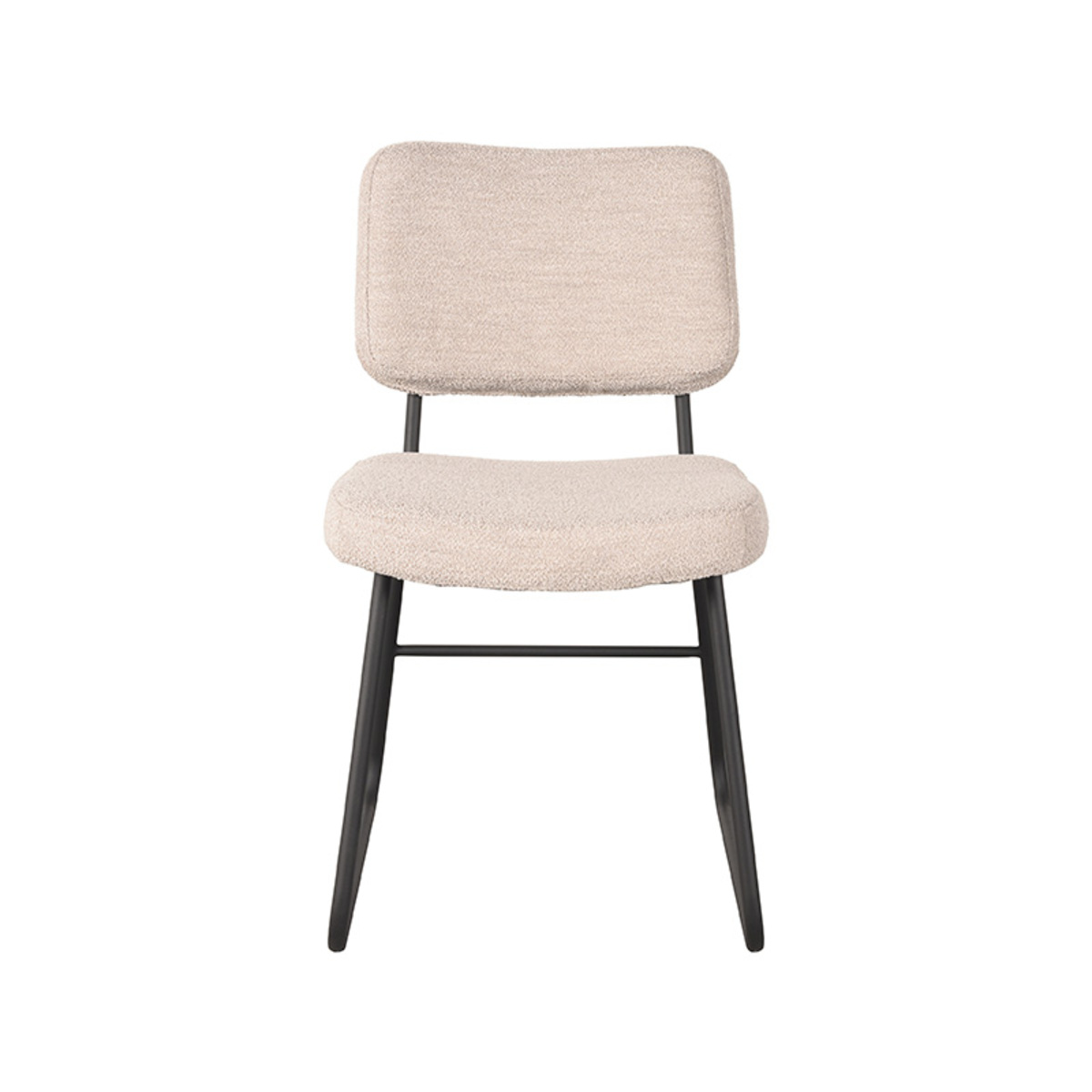 LABEL51 Eetkamerstoel Noah - Naturel - Boucle - Black Frame