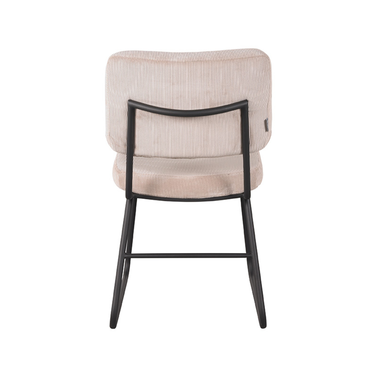 LABEL51 Eetkamerstoel Noah - Naturel - Ribcord - Black Frame