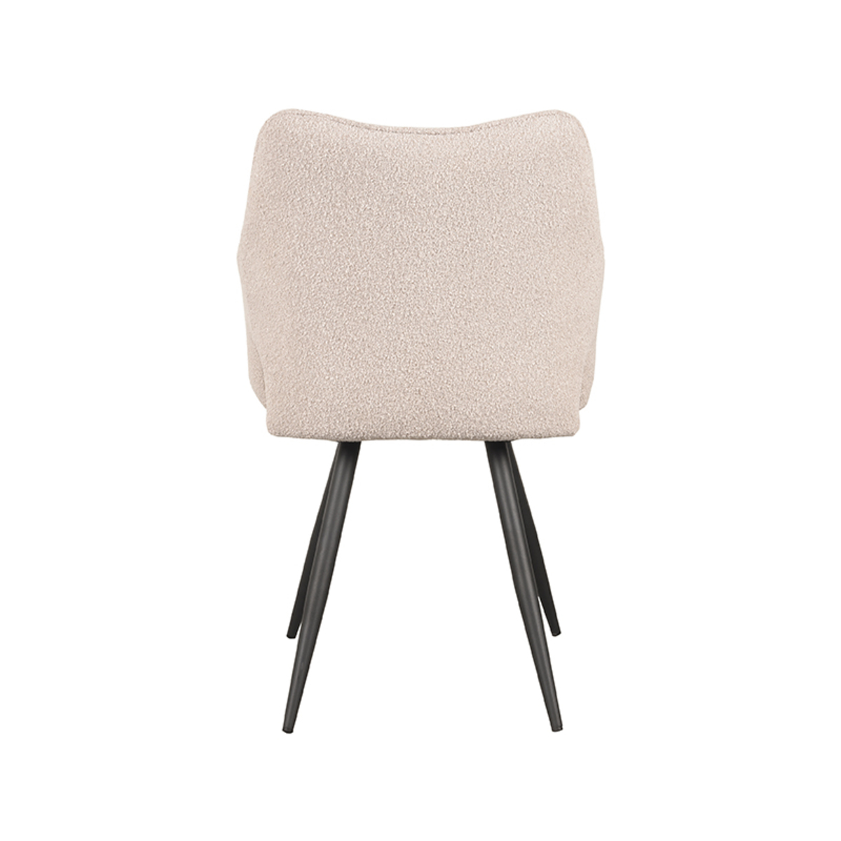 LABEL51 Eetkamerstoel Noud - Naturel - Boucle - Black Frame