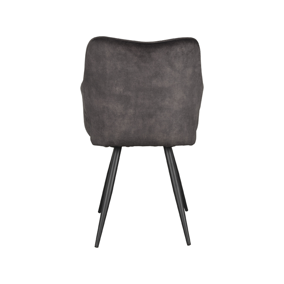 LABEL51 Eetkamerstoel Noud - Antraciet - Velours - Black Frame