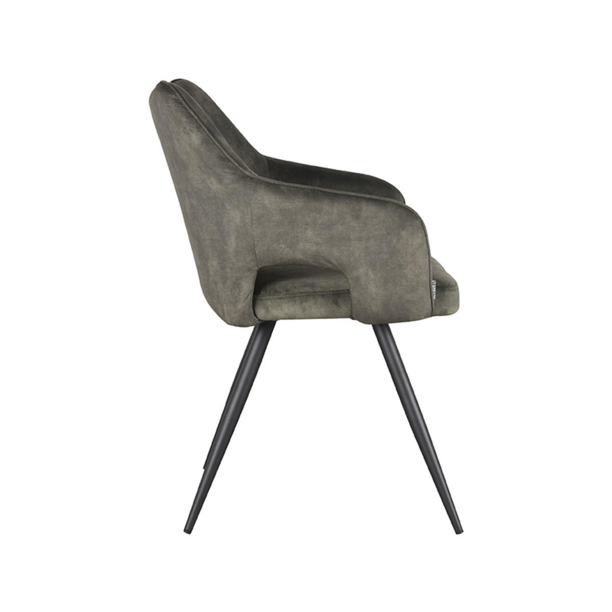 LABEL51 Eetkamerstoel Noud - Hunter - Velours - Black Frame