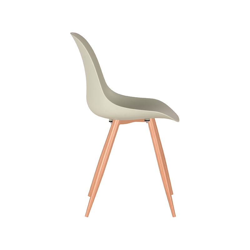 LABEL51 Eetkamerstoel Rimini - Breeze - Kunststof - Oak Metal Woodcover