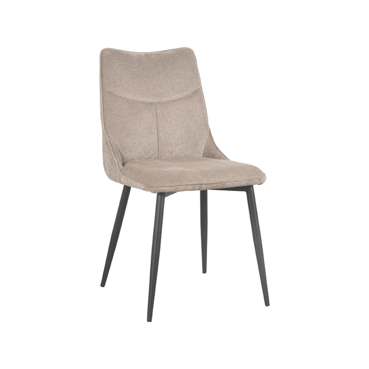 LABEL51 Eetkamerstoel Riv - Clay - Stof - Black Frame