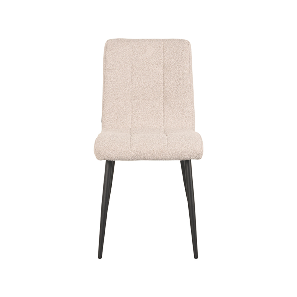 LABEL51 Eetkamerstoel Sam - Naturel - Boucle - Black Frame