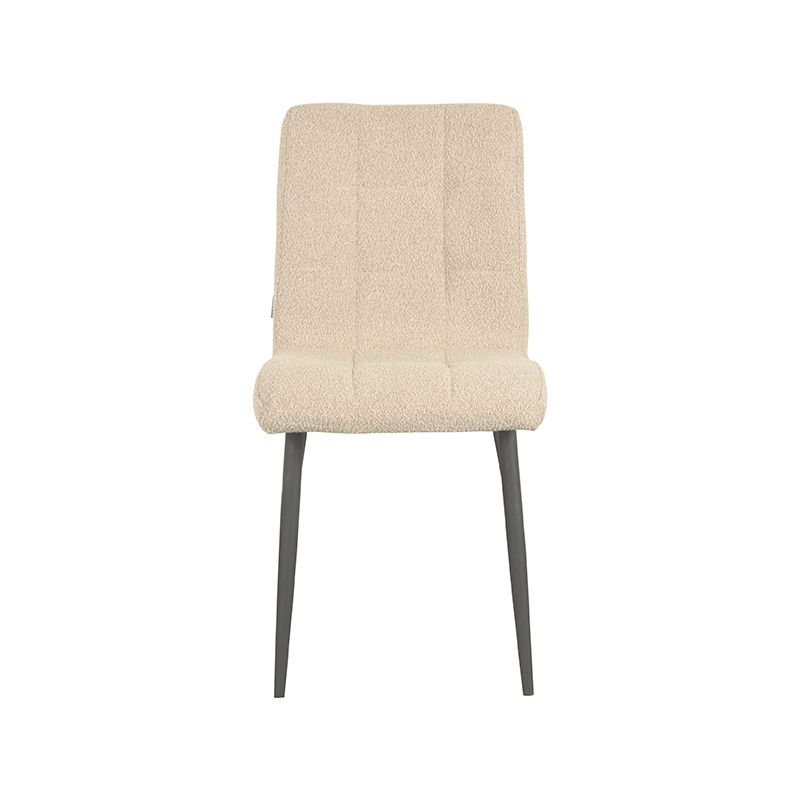 LABEL51 Eetkamerstoel Sam - Zand - Boucle - Black Frame