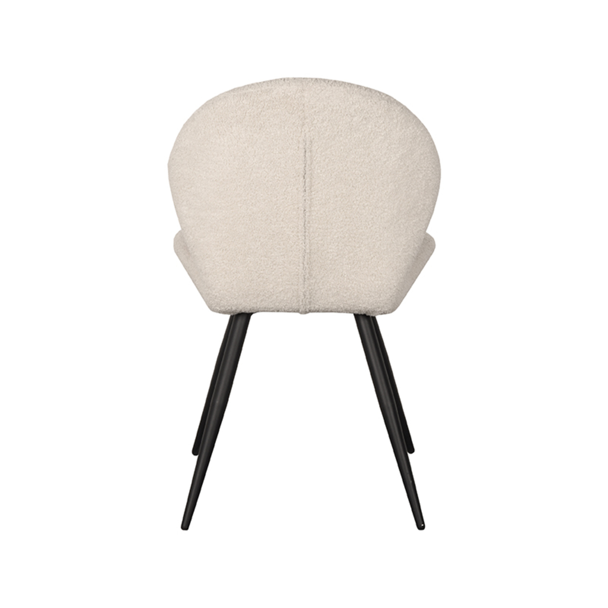 LABEL51 Eetkamerstoel Sky - Ivory - Teddy - Black Frame