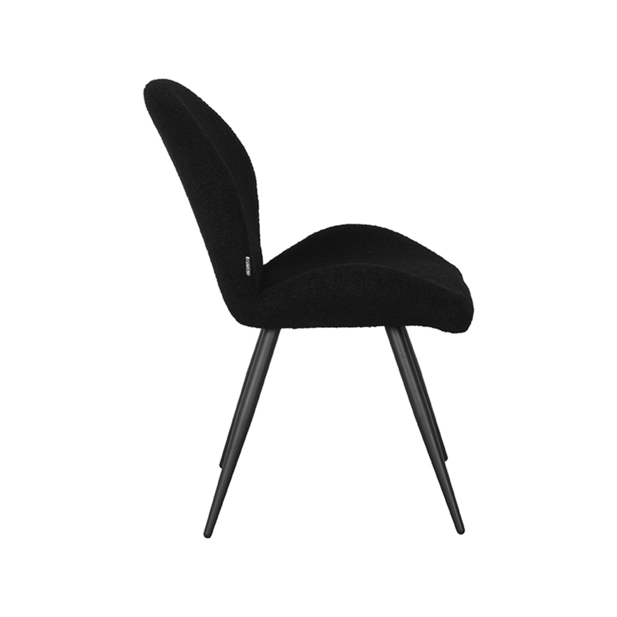 LABEL51 Eetkamerstoel Sky - Zwart - Teddy - Black Frame