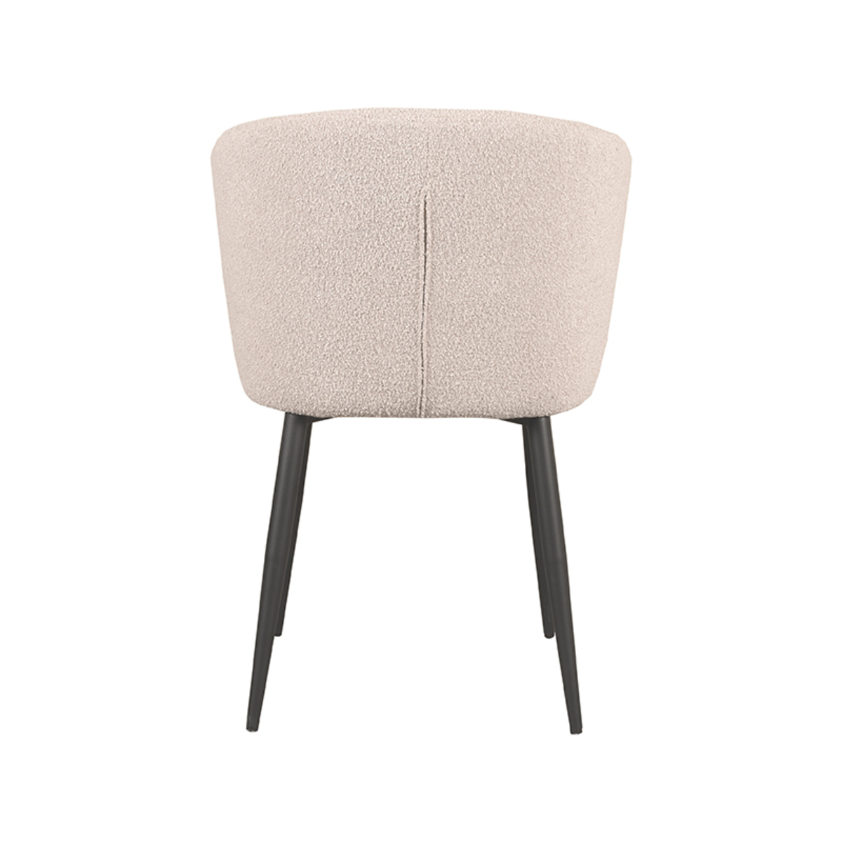 LABEL51 Eetkamerstoel Wave - Naturel - Boucle - Black Frame