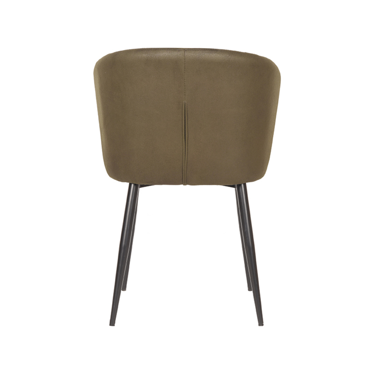 LABEL51 Eetkamerstoel Wave - Army green - Microfiber - Black Frame