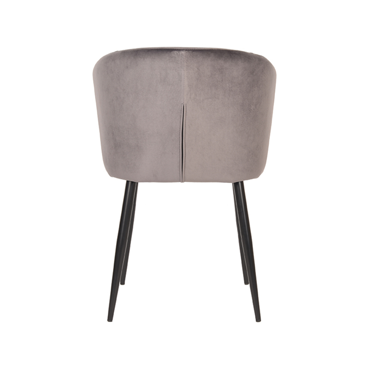 LABEL51 Eetkamerstoel Wave - Grijs - Fluweel - Black Frame