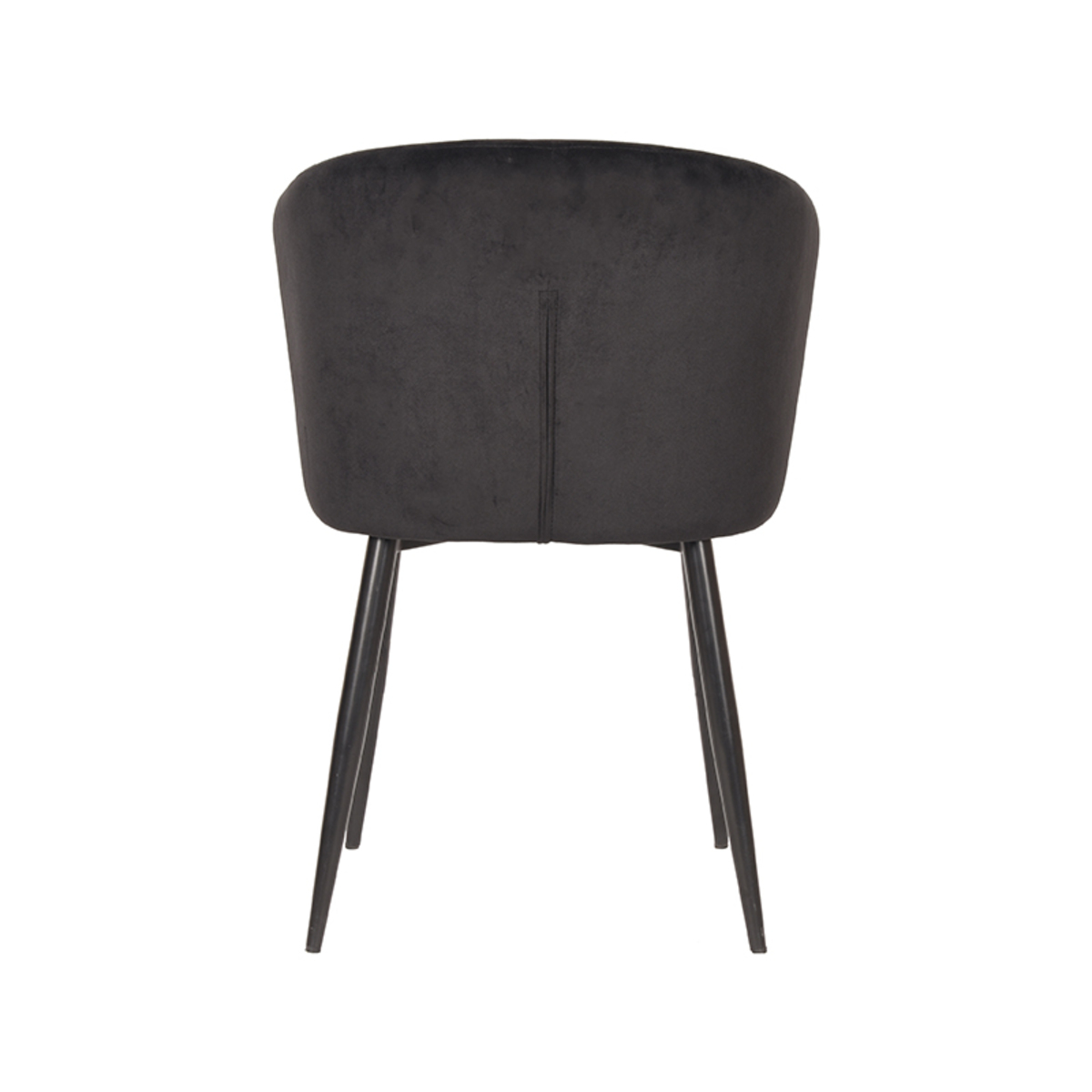 LABEL51 Eetkamerstoel Wave - Zwart - Fluweel - Black Frame