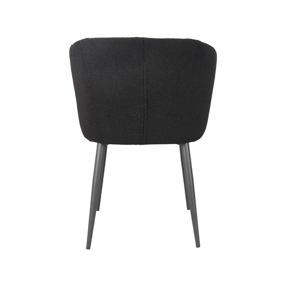 LABEL51 Eetkamerstoel Whirl - Zwart - Teddy - Black Frame