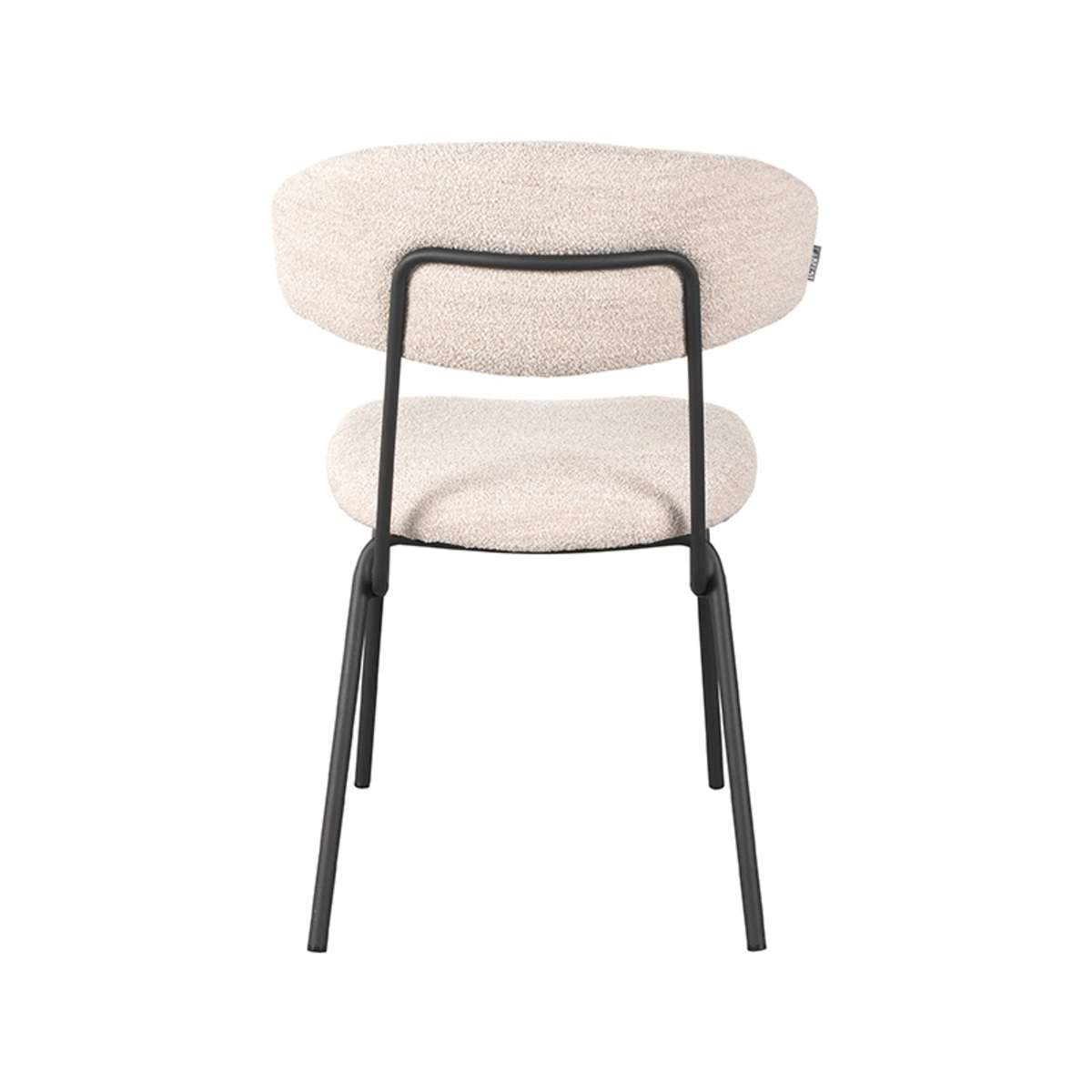 LABEL51 Eetkamerstoel Zack - Naturel - Boucle - Black Frame