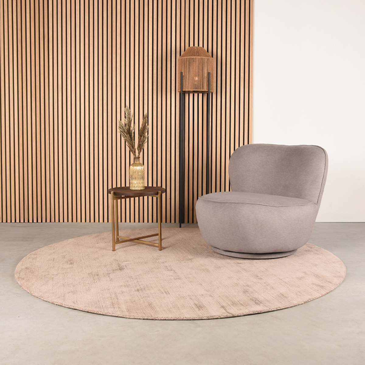 LABEL51 Fauteuil Bunny - Taupe - Microfiber - One Size
