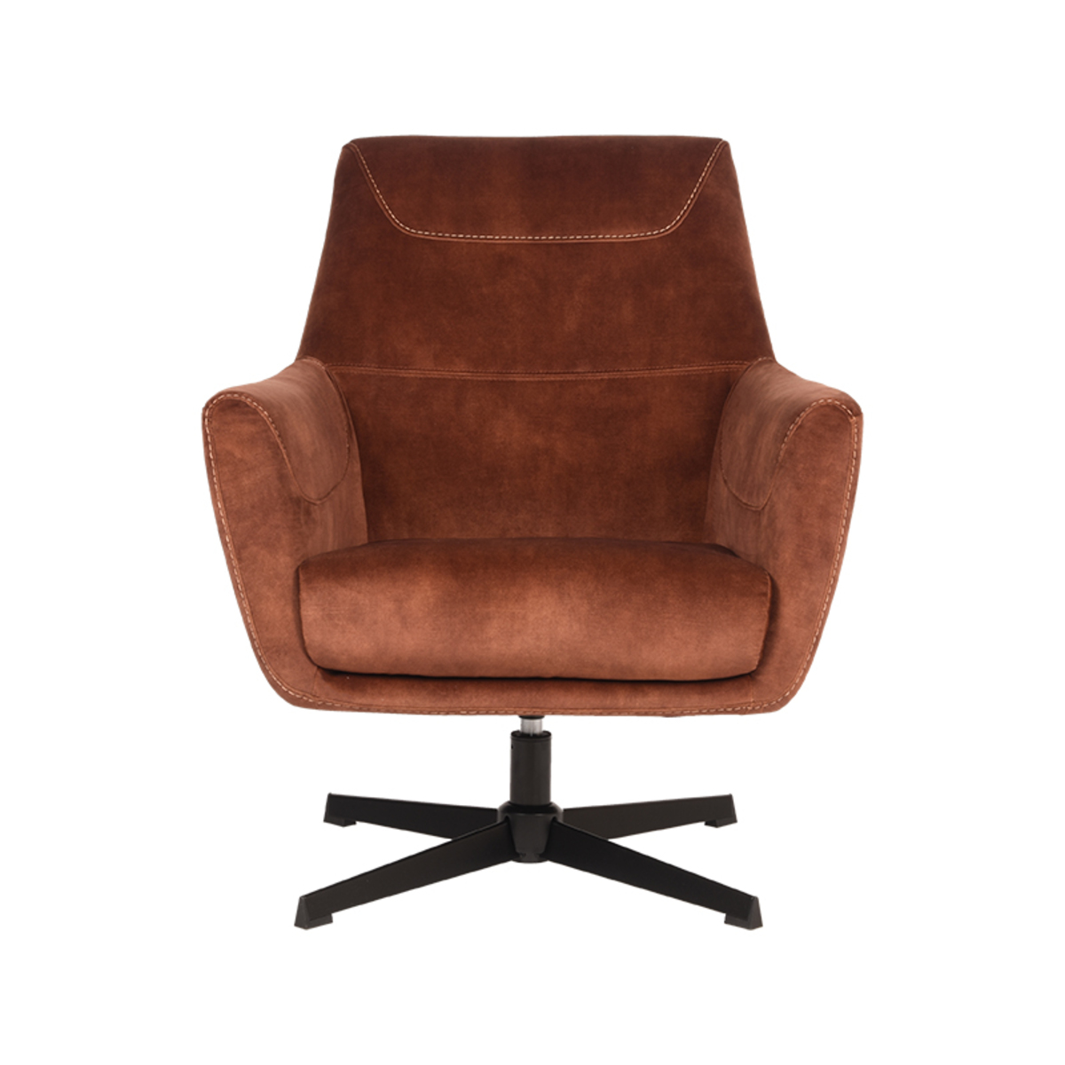 LABEL51 Fauteuil Toby - Rust - Velours - One Size