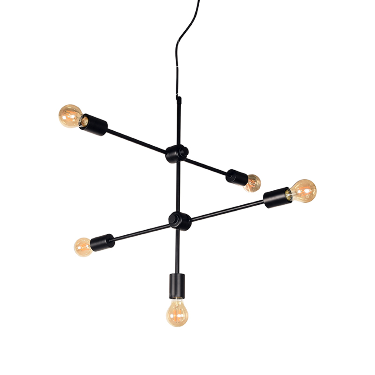 LABEL51 Hanglamp Stilo - Zwart - Metaal - Hanglamp