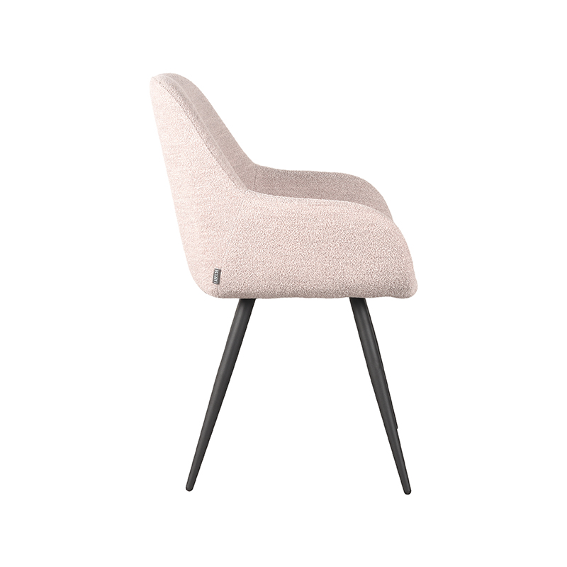 LABEL51 Eetkamerstoel Fender - Naturel - Boucle - Black Frame