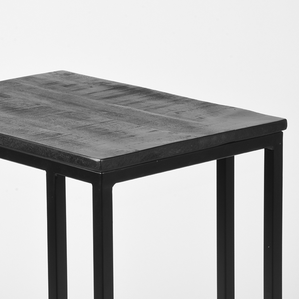 LABEL51 Bijzettafel Move - Zwart - Mangohout - One Size