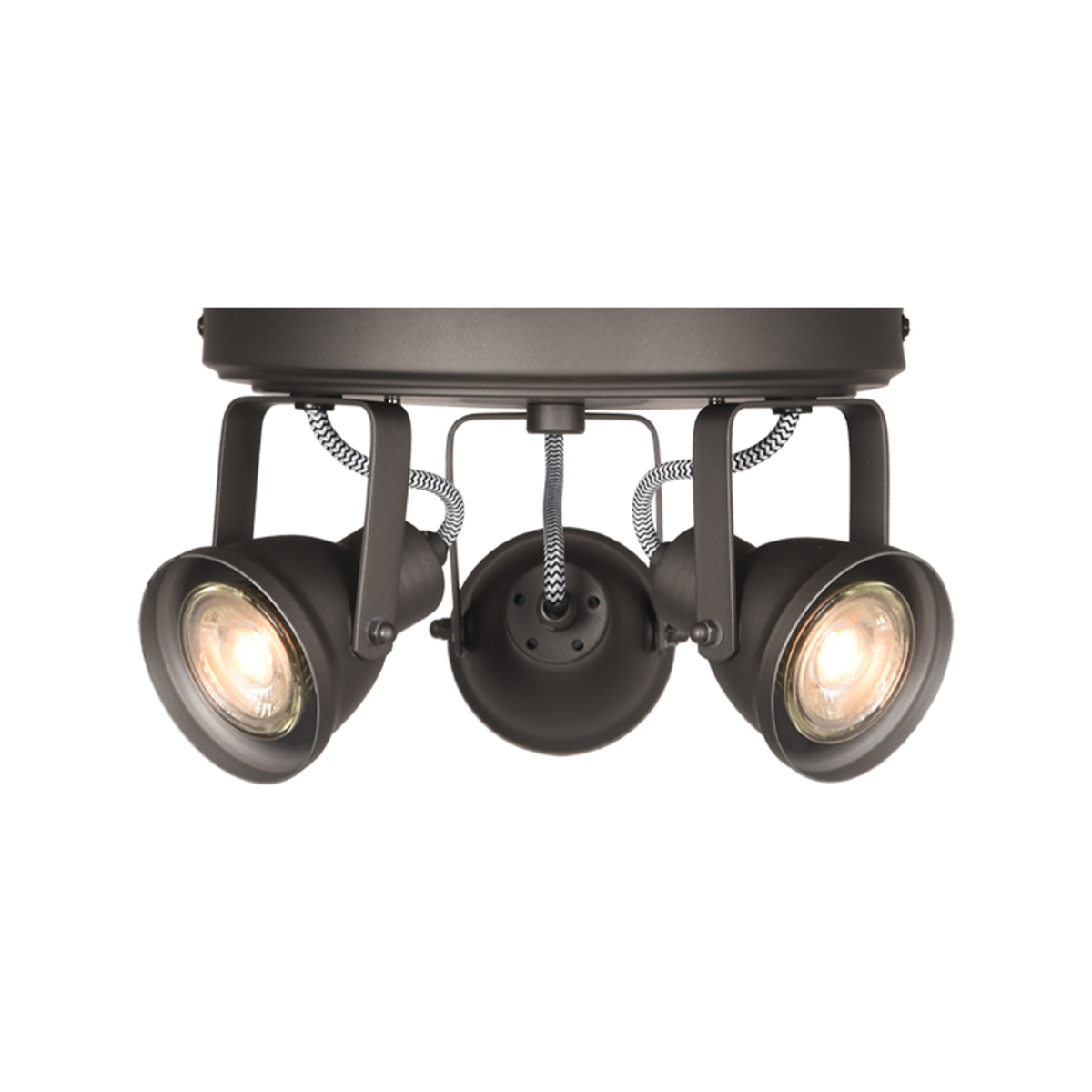 LABEL51 Spot Max led - Burned Steel - Metaal - 3-Lichts