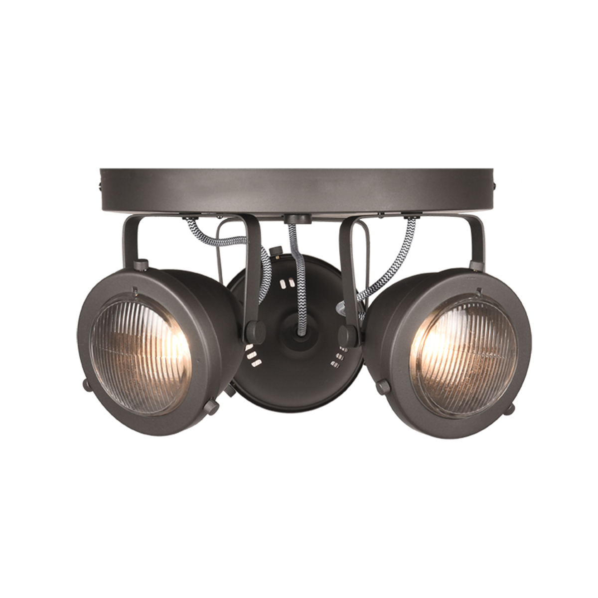 LABEL51 Spot Moto - Burned Steel - Metaal - 3-Lichts