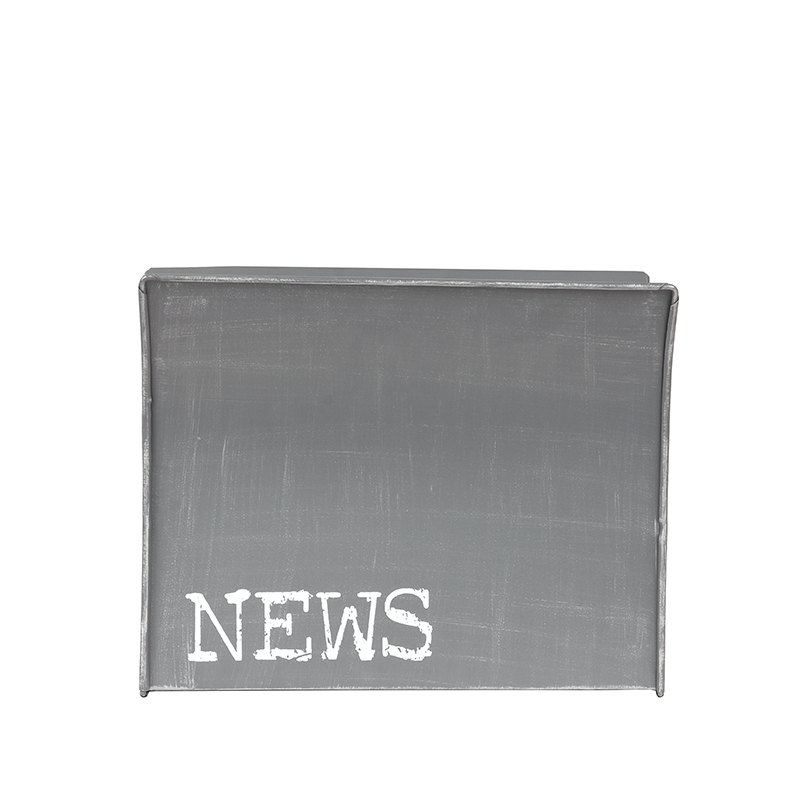 LABEL51 Wanddecoratie Magazinehouder - Antiek grijs - Metaal - One Size