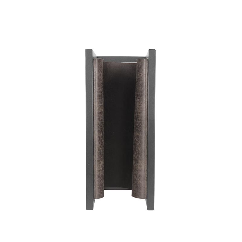 LABEL51 Magazinehouder - Antraciet - Leder - One Size