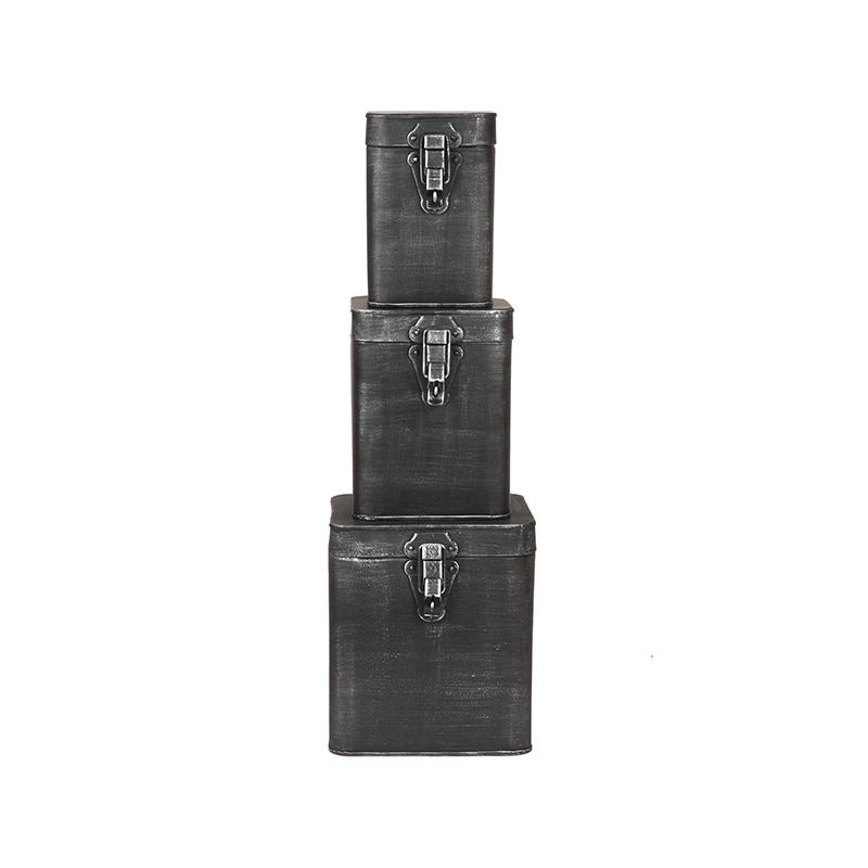 LABEL51 Opbergkist - Zwart - Metaal - XL