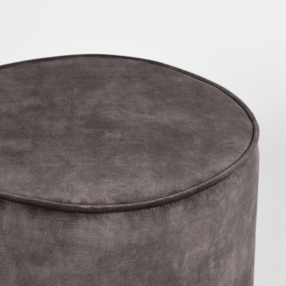 LABEL51 Poef Tibo - Antraciet - Velours - One Size