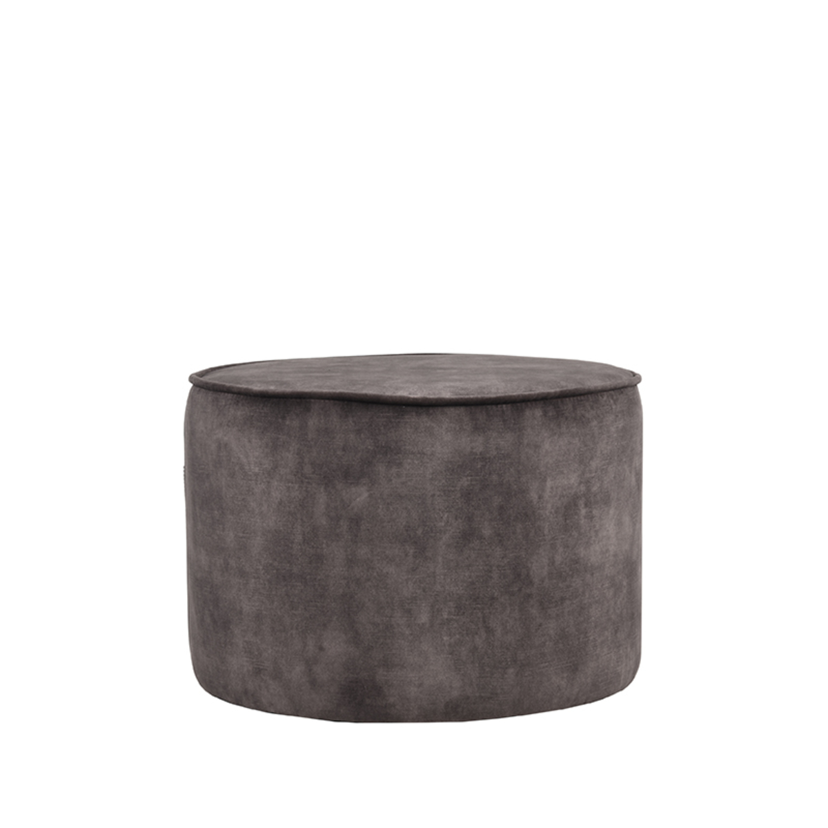 LABEL51 Poef Tibo - Antraciet - Velours - One Size
