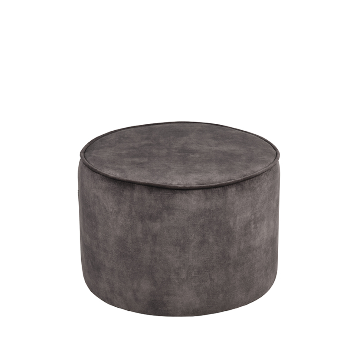 LABEL51 Poef Tibo - Antraciet - Velours - One Size