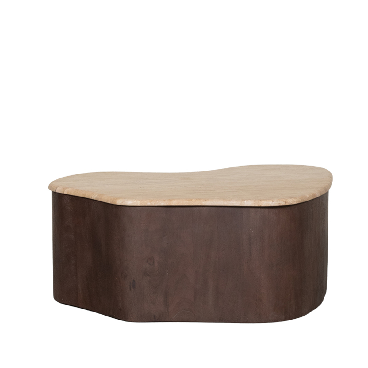 LABEL51 Salontafel I_Davi - Espresso - Travertin - 80 cm