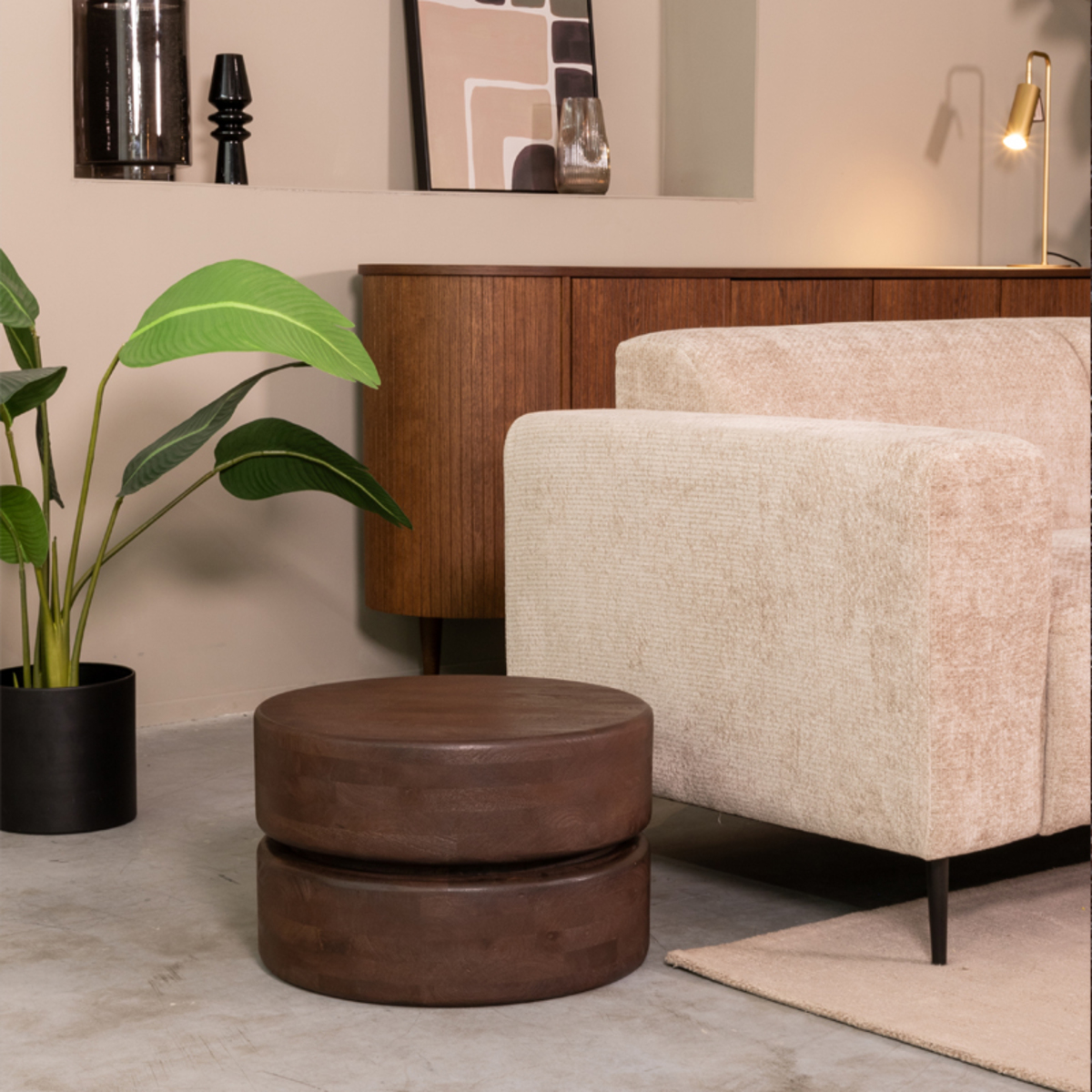 LABEL51 Salontafel I_Milly - Espresso - Mangohout - 50 cm