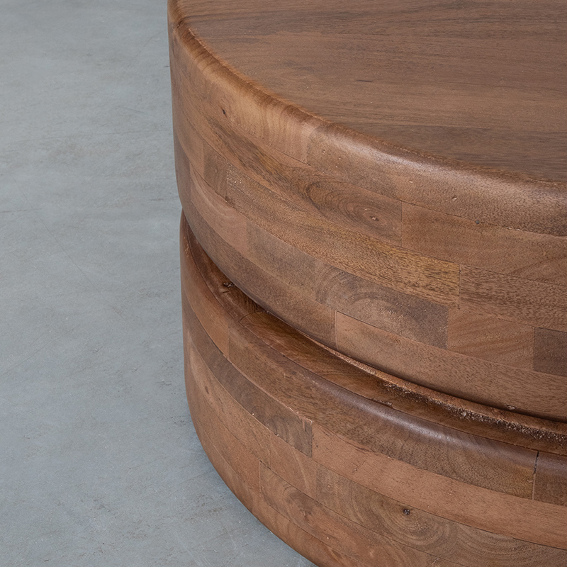 LABEL51 Salontafel I_Milly - Nature - Mangohout - 70 cm - Rond