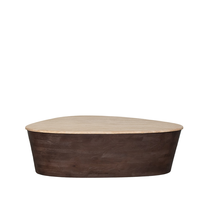 LABEL51 Salontafel I_Ravi - Espresso - Travertin - 110 cm