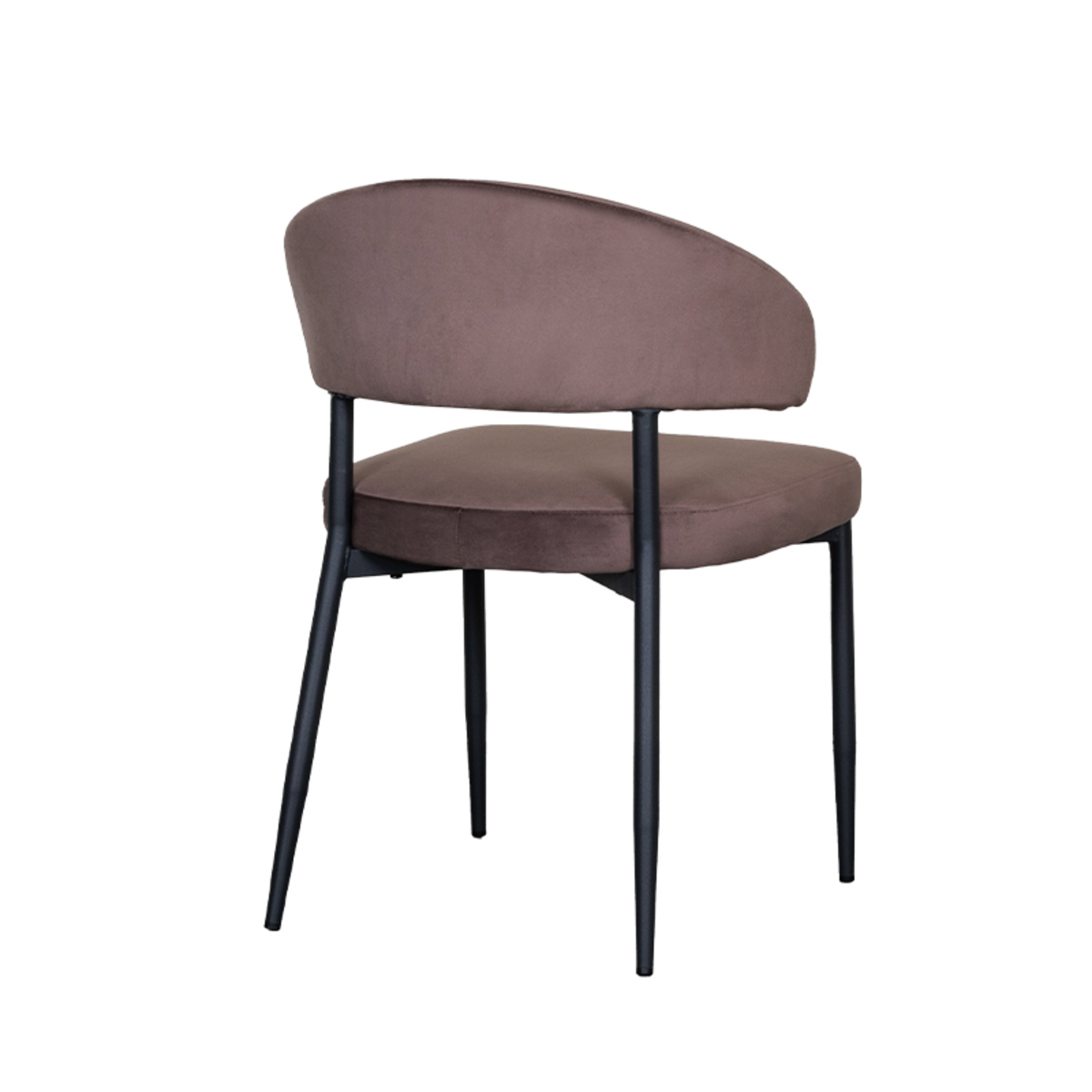 LABEL51 Eetkamerstoel I_Bliss - Taupe - Fluweel - Black Frame