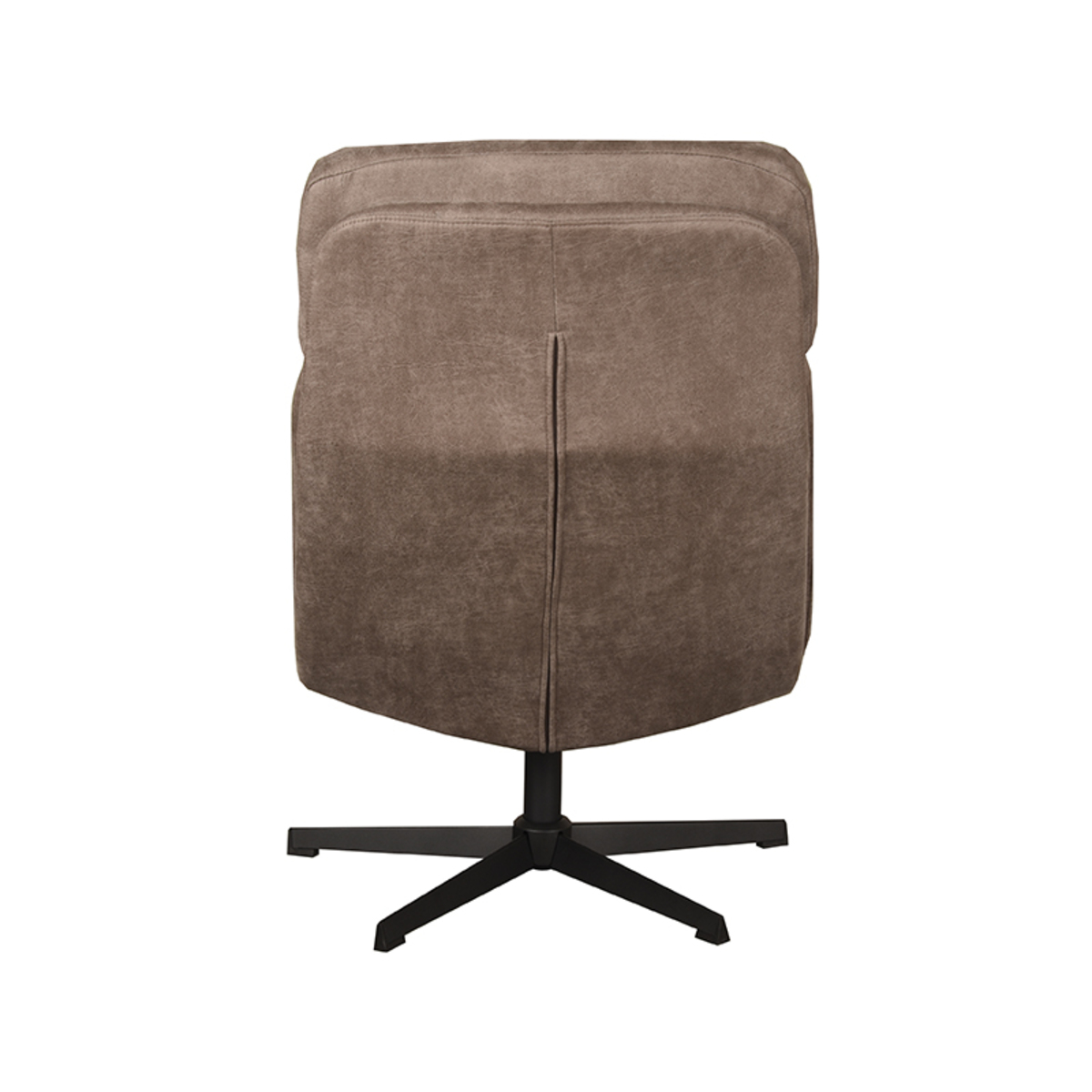 LABEL51 Fauteuil Alvar - Taupe - Micro Suede - Excl. Hocker