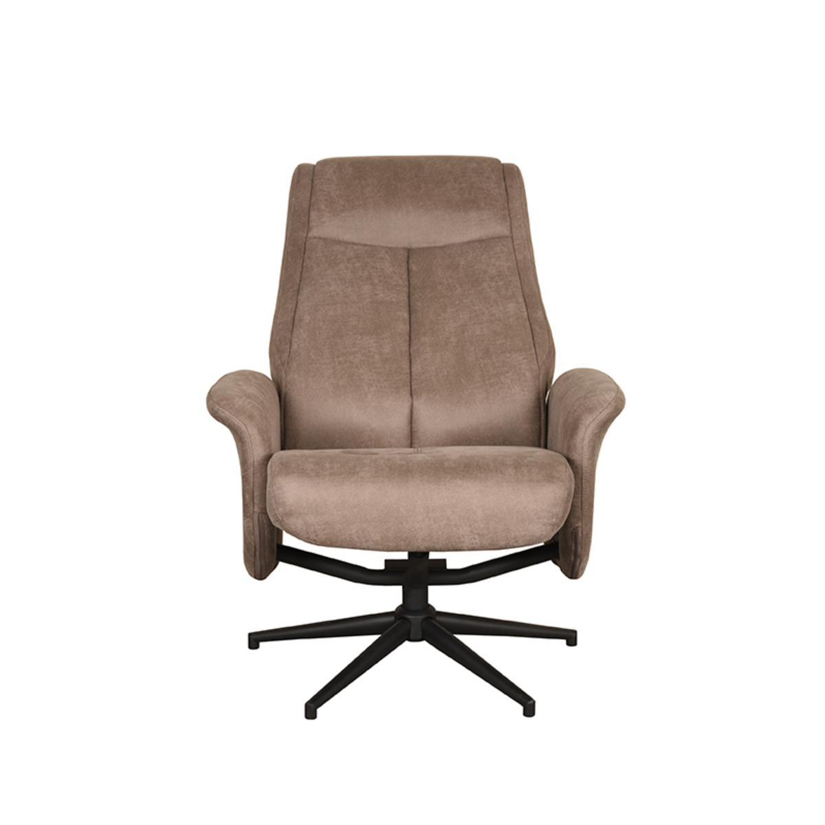 LABEL51 Fauteuil Bergen - Taupe - Micro Suede - Excl. Hocker