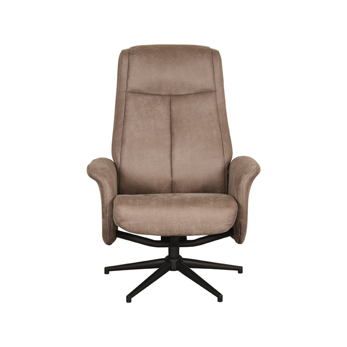 LABEL51 Fauteuil Bergen - Taupe - Micro Suede - Excl. Hocker